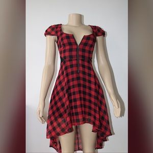 Plaid Material Girl Asymmetrical Dress